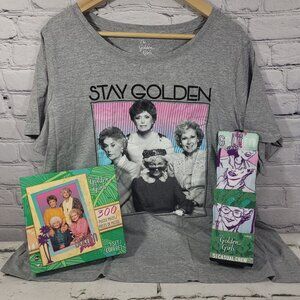 Golden Girls Stay Golden T-Shirt 1X With Puzzle‎ & Socks Set